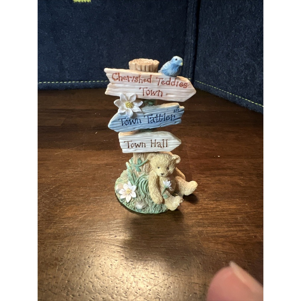 Vintage Cherished Teddies Town Tattler Signage 1995 Enesco P Hillman CRT109